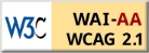 遵守2A級無障礙圖示，萬維網聯盟（W3C）- 無障礙網頁倡議（WAI） Web Content Accessibility Guidelines 2.1